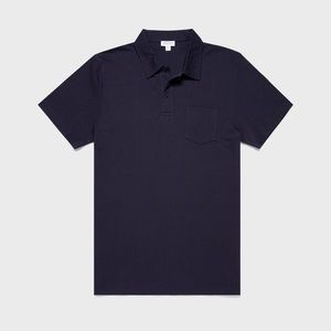 Navy blue Sunspel Polo
